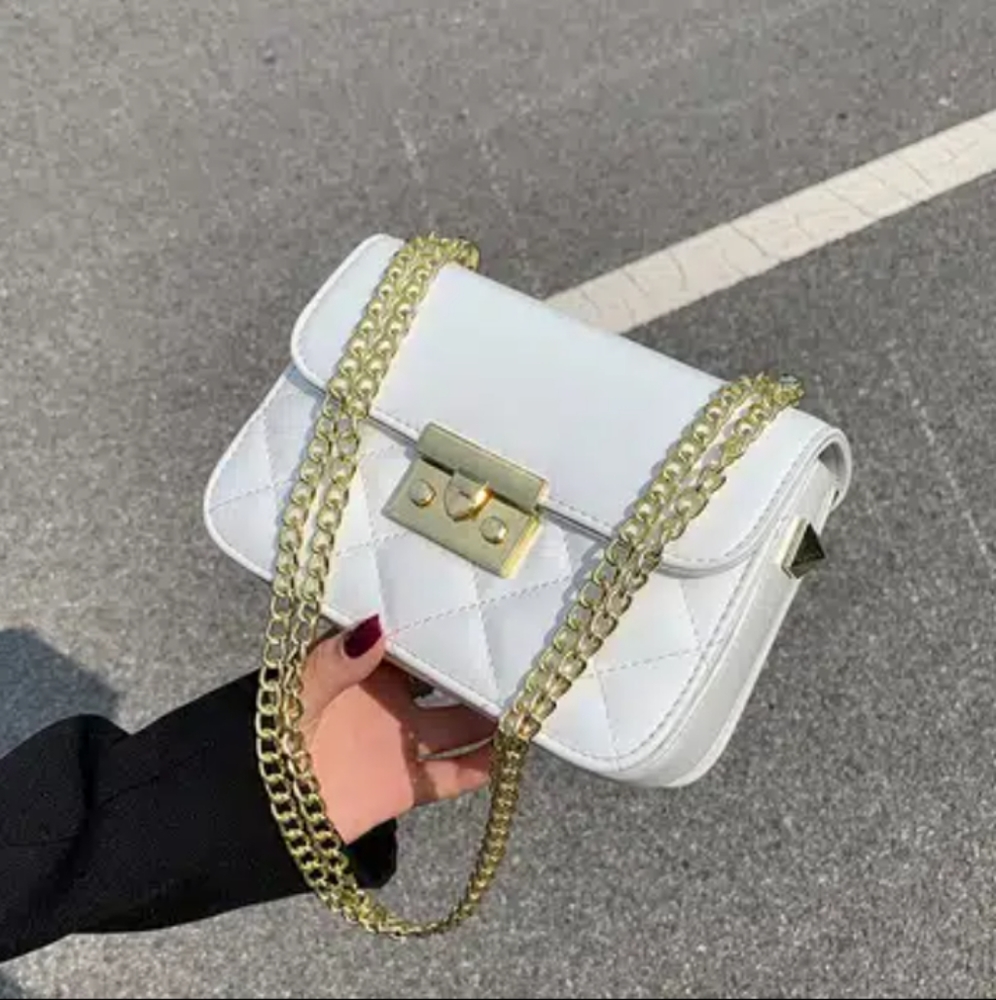 Fashion mini diamond embroidery chain rivet shoulder bag